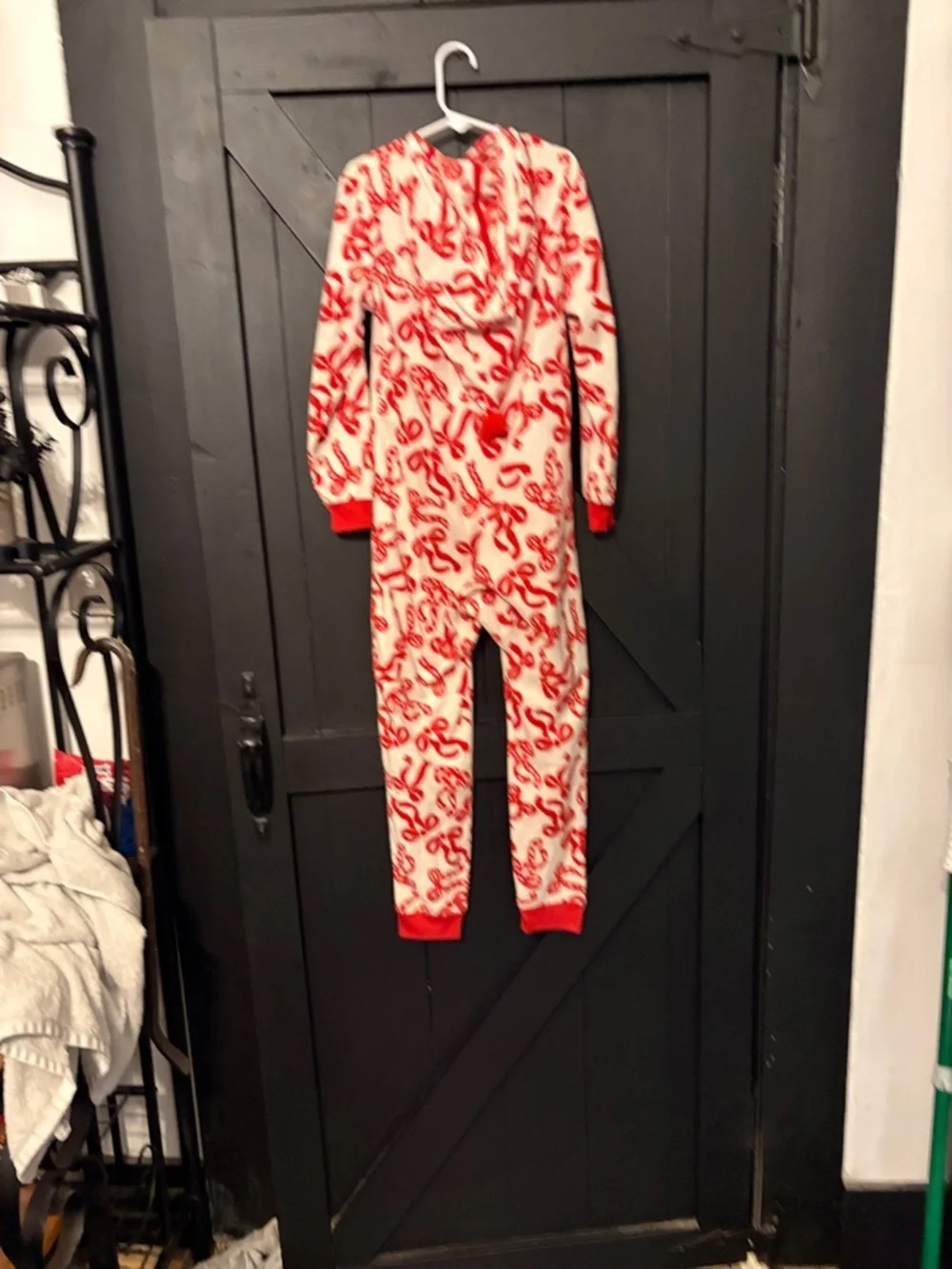 Cat & Jack Red and White Bows one piece PJ’s